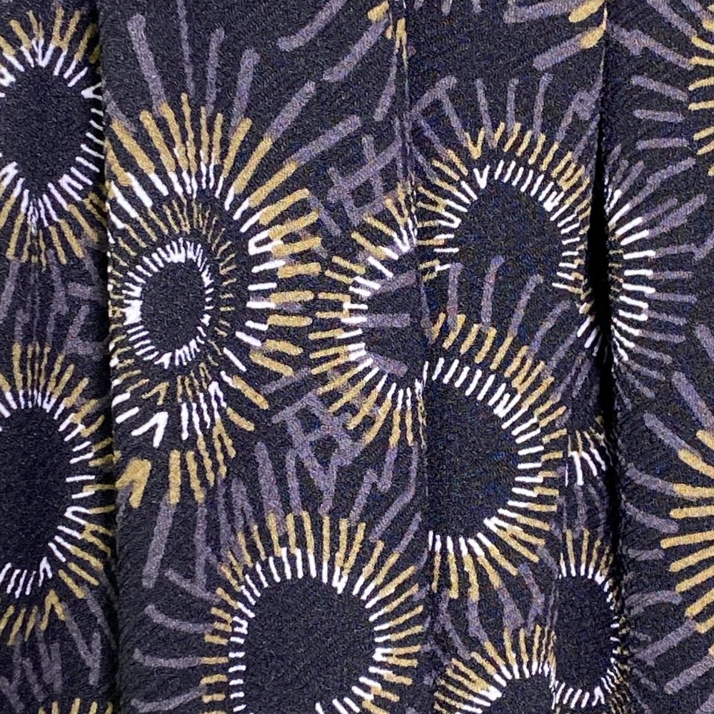 4/$25 Lularoe Black Geometric Print Textured Amelia Dress With Pockets Size M - Picture 3 of 9